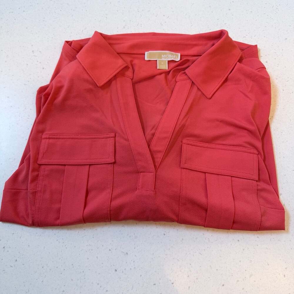 Michael Kors Roll-Tab Utility Blouse